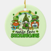 Nurse Love Shenanigans St. Patrick's Keramisch Ornament (Achterkant)