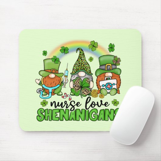 Nurse Love Shenanigans St. Patrick's Muismat (Met muis)