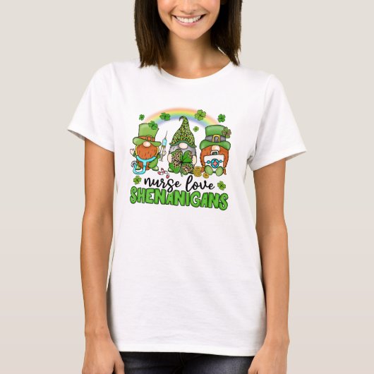 Nurse Love Shenanigans St. Patrick's T-shirt (Voorkant)