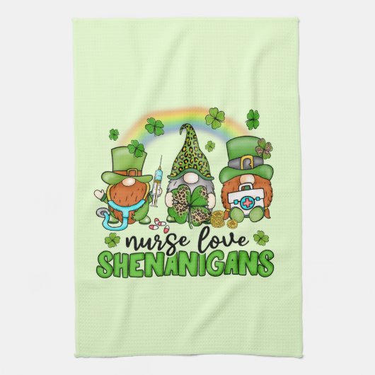 Nurse Love Shenanigans St. Patrick's Theedoek (Verticaal)