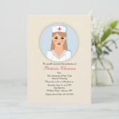 Nurse Medallion Afstuderen Invitation Kaart (Staand voorkant)