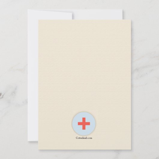 Nurse Medallion Afstuderen Invitation Kaart (Achterkant)