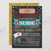 Nurse Medical Afstuderen / Uitnodiging voor pensio (Voorkant / Achterkant)