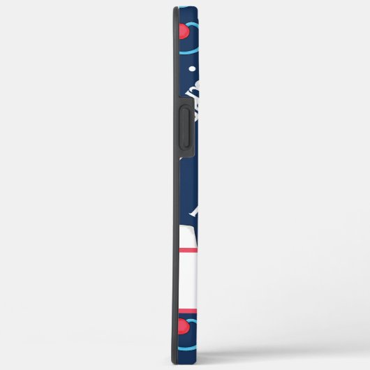 Nurse Medical Art Navy Blue Name Persoonlijk Case-Mate iPhone Case (Achterkant / Rechts)