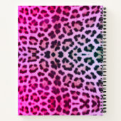 Nurse Medical Caduceus Roze Paarse Leopard Print Notitieboek (Achterkant)