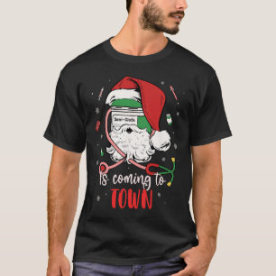 Nurse Medical Instant Xmas Sani-Cloth komt naar Ne T-shirt