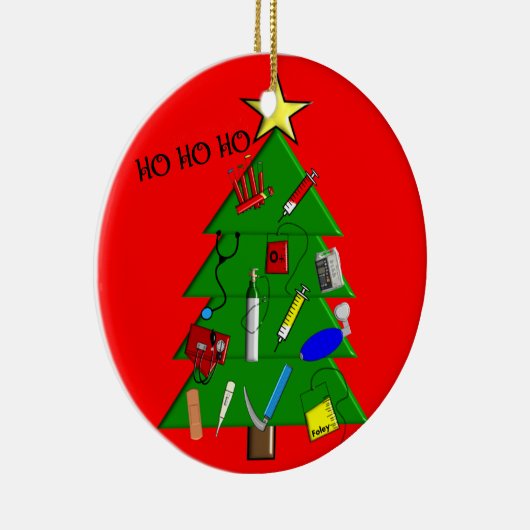 Nurse Medical Kerstversiering Keramisch Ornament (Rechts)