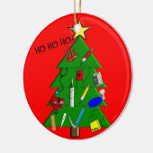 Nurse Medical Kerstversiering Keramisch Ornament (Links)