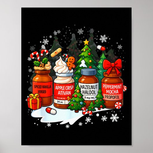 Nurse Medical Profol Ativan Haldo Christmas Health Poster (Voorkant)