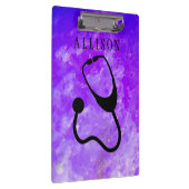 Nurse Medical Stethoscope Paarse Rock Custom Klembord (Rechts)