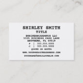 Nurse Medical Words Visitekaartje (Achterkant)