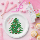 Nurse Merry Christmas Tree Papieren Bordje (Feest)