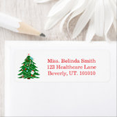 Nurse Merry Christmas Tree Retouradres Etiket (Insitu)