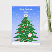 Nurse Merry Kerstboom met Nurse's Supplies Kaart (Voorkant)