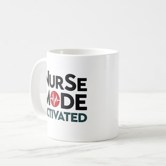 Nurse Mode geactiveerd Grappig Koffiemok (Voorkant links)