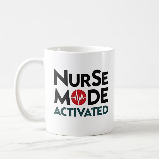 Nurse Mode geactiveerd Grappig Koffiemok (Links)
