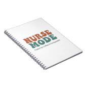 Nurse Mode Retro Wavy Typography Notitieboek (Rechterzijde)