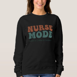 Nurse Mode Retro Wavy Typography Trui