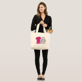 Nurse Modern Typography Hero Pink Scrubs Gezegde Grote Tote Bag (Voorkant (model))