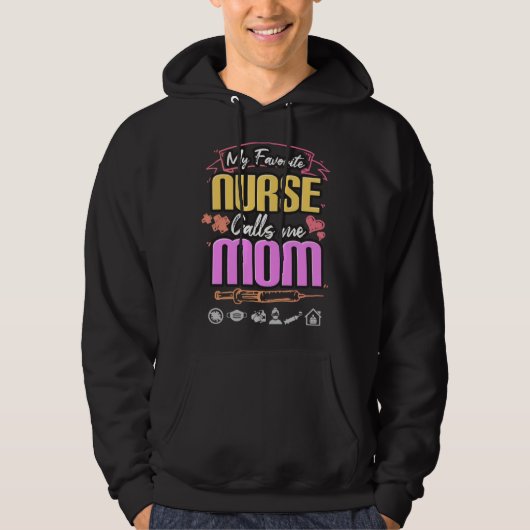 Nurse Moms Plus Size Graphic  My Favorite Nurse Hoodie (Voorkant)