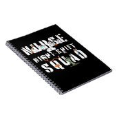 Nurse Night Shift Halloween Squad Classic T-Shirt Notitieboek (Rechterzijde)
