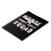 Nurse Night Shift Halloween Squad Classic T-Shirt Notitieboek (Linkerzijde)