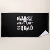 Nurse Night Shift Halloween Squad Classic T-shirt Strandlaken (Voorkant)
