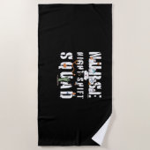 Nurse Night Shift Halloween Squad Classic T-shirt Strandlaken (Voorkant)