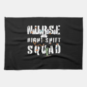 Nurse Night Shift Halloween Squad Classic T-shirt Theedoek (Horizontaal)