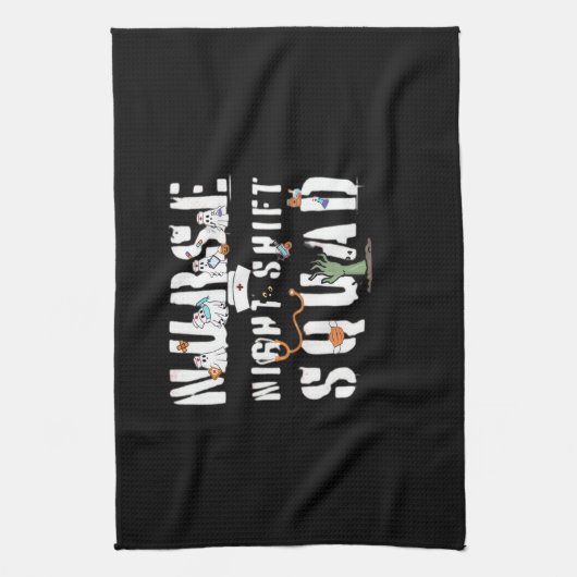 Nurse Night Shift Halloween Squad Classic T-shirt Theedoek (Verticaal)