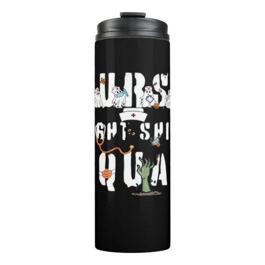 Nurse Night Shift Halloween Squad Classic T-shirt Thermosbeker (Voorkant)