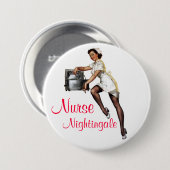 Nurse Nightingale Pin-Up Ronde Button 7,6 Cm (Voorkant /achterkant)