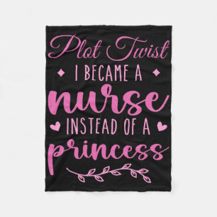Nurse Not Princess Funny Nurse T - shirts voor vro Fleece Deken