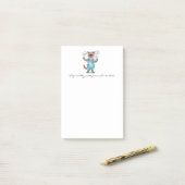 Nurse Notepad with Cute Cat Holding Coffee for Cat Post-it® Notes (Op bureau)