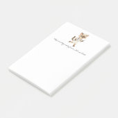 Nurse Notitieblok met Schattigee Cat Holding Coffe Post-it® Notes (Schuin)