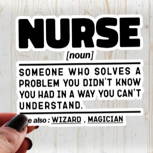 Nurse Noun Definition Professional Medewerker Scha Sticker