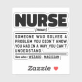 Nurse Noun Definition Professional Medewerker Scha Sticker (Vel)