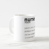 Nurse Noun Proud Hero Job Nursing Quote Koffiemok (Voorkant links)