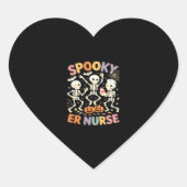 Nurse Nursing Cute Halloween Spooky Essential T-Sh Hart Sticker (Voorkant)