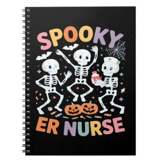 Nurse Nursing Cute Halloween Spooky Essential T-Sh Notitieboek (Voorkant)