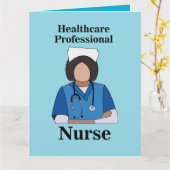 Nurse Nursing Healthcare Professional Kaart (Gele Bloem)