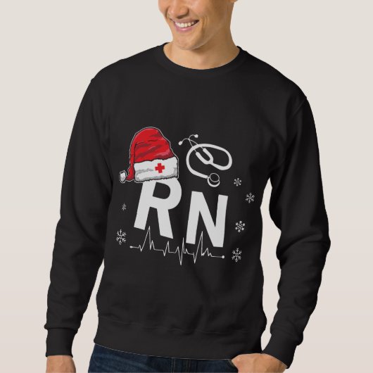 Nurse Nursing Santa Hat Kerstmis Pajamas Trui (Voorkant)