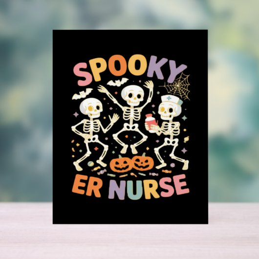 Nurse Nursing Schattige Halloween Spooky Essential Acryl Bord (Neutraal)