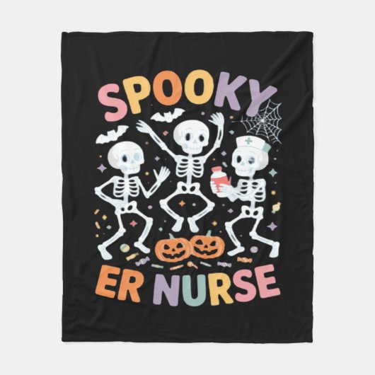 Nurse Nursing Schattige Halloween Spooky Essential Fleece Deken (Voorkant)