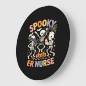 Nurse Nursing Schattige Halloween Spooky Essential Grote Klok (Hoek)