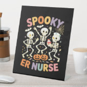 Nurse Nursing Schattige Halloween Spooky Essential Reclamebord Met Voetstuk (Insitu)