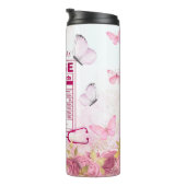 Nurse Nutrition Facts Floral Butterfly Thermosbeker (Geroteerd rechts)