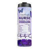 Nurse Nutrition Facts Purple Butterfly Thermosbeker (Voorkant)