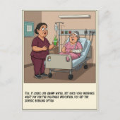 Nurse Offers Patient Green Potion Get Well Briefkaart (Voorkant)