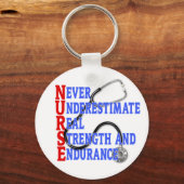 NURSE onderschat nooit de reële sterktebestendighe Sleutelhanger (Voorkant)